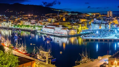 Обои для рабочего стола Испания Bermeo Basque Country 1920x1080