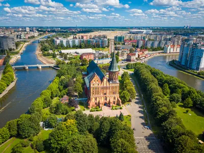 Рыбная деревня и маяк в городе Калининград