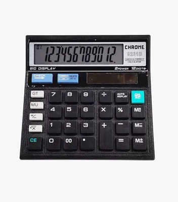 Chrome 9231 Calculator Box Black (12 Digit) : Amazon.in: Office Products