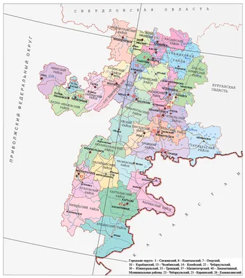 Карты Челябинской области | Подробная карта Челябинской области с городами,  районами и дорогами | Топографическая карта Челябинской области с озерами |  Челябинская область на карте России