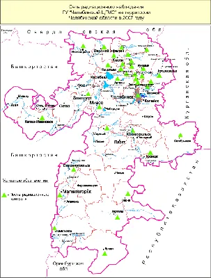 Челябинская область. Схема - Регионы - Каталог | Каталог векторных карт
