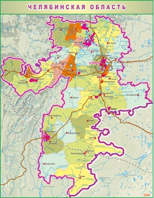 Административная карта Челябинской области