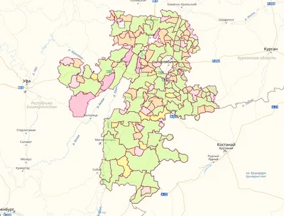 Стенд КАРТА ЧЕЛЯБИНСКОЙ ОБЛАСТИ, 0,86*1,2м