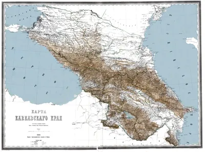 Этнографическая карта Кавказа.