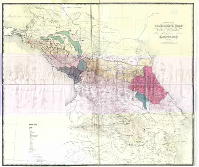 Английская карта Кавказа 1847 года