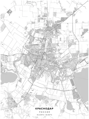 Краснодар на карте с номерами домов и названиями улиц | Карта города, Карта,  Номера домов