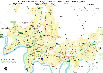 Округа Краснодара на карте с границами