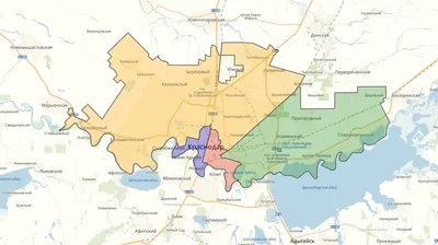 Районы Краснодара на карте – микрорайоны города с границами