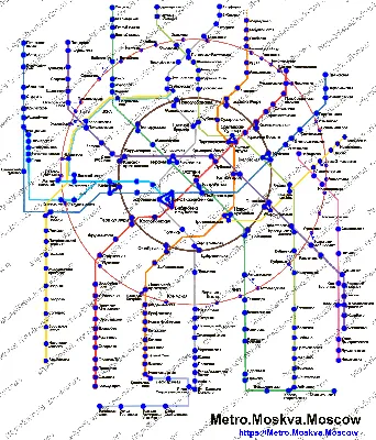 Схема линий московского метро — 2019