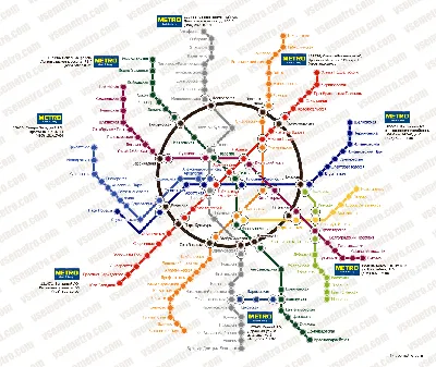 Карта (схема) метро Санкт-Петербурга 2024