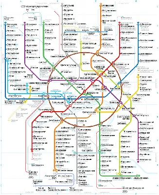 Москва. Схема метро и МЦК - Города и туристские местности - Векторные карты  в формате PDF | Каталог векторных карт