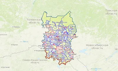 Карта Омской области — Инфокарт