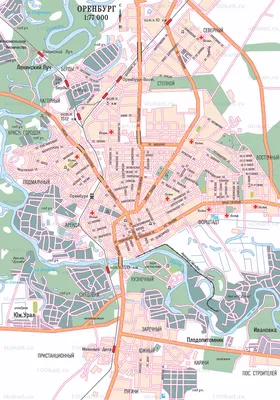 Карта Оренбурга с фото фото
