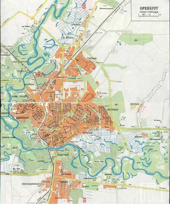 Карта Оренбурга (Россия) на русском языке, расположение на карте мира с  городами, метро, центра, районов и округов