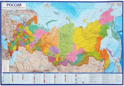 Административная карта России из дерева на стену \"Родина моя\" 900×511×30мм.