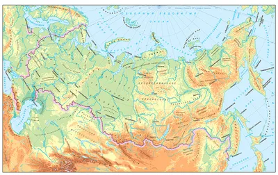 Огромная настенная карта России