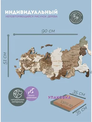 Изготовление карты России с федеральными округами - MAPPRINT