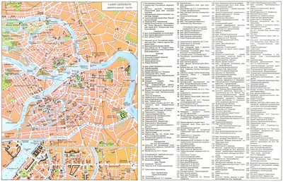 Подробная карта Санкт-Петербурга. Карта гостиниц. Карта метро, транспорта  Санкт-Петербурга.