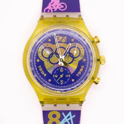 Unisex Vintage 1994 SWISS CHRONOGRAPH Watch SWATCH \"Sarajevo Olympics 94\" |  eBay