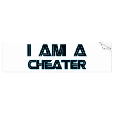 CHEATER \" Sticker for Sale by sonlichsu714 | Redbubble