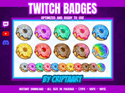 Chocolate Donut Twitch Channel Point for Streamers - StreamersVisuals