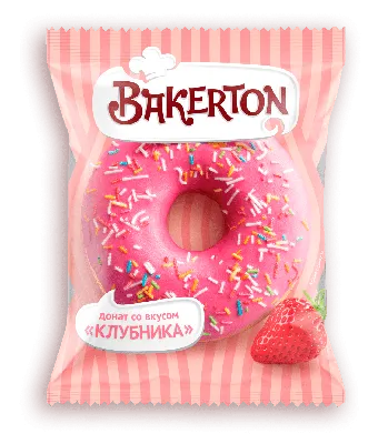 Донат BAKERTON с начинкой \"Ягодный микс\", 70 г купить по цене 64 руб. -  состав и отзывы в интернет-магазине Хлебпром