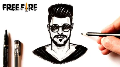 How to draw Free Fire Alok | Dj alok free fire - YouTube