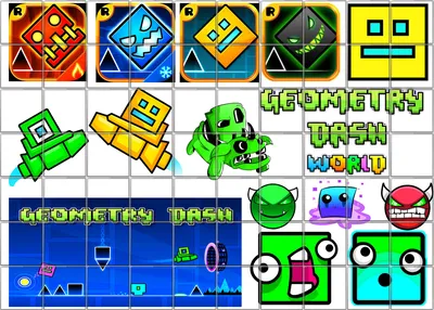 Картинки с рисунком «Geometry dash» • купить Картинки для торта с рисунком «Geometry  dash» в Украине: Киев, Одесса, Харьков, Днепропетровск