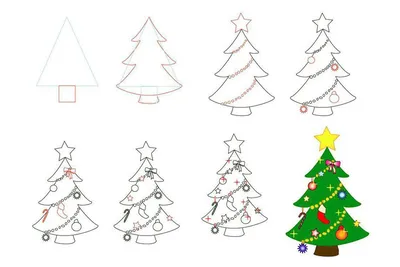 Christmas trees how to draw Новогодние елки как нарисовать Идея для  открытки Новый год Рождество New Year | Christmas crafts, Christmas diy,  Christmas doodles