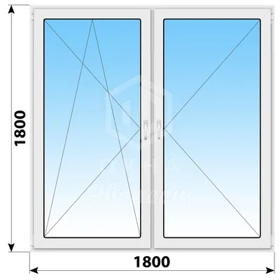 Двустворчатое пластиковое окно Рехау. Купить по выгодной цене. Севплюс
