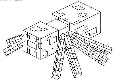 Картинка паука из майнкрафта фотографии
