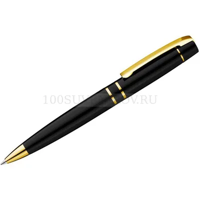 Фирменная шариковая ручка VIP GO в металлическом корпусе с золотой  отделкой, синие чернила, d Сделано в Германии,, черный, золотистый «UMA»  (a483322) — купить ручки по оптовым ценам с печатью логотипа |  100SUVENIROV.RU