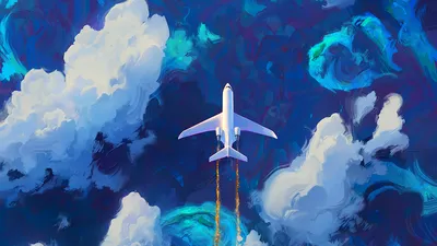 Самолет пассажирского самолета в небе Самолет летает высоко над облаками  Стоковое Фото - изображение насчитывающей концепция, муха: 111467634