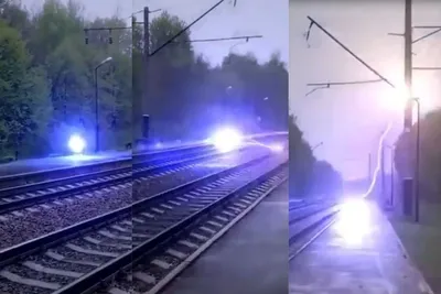 Все вокруг трещало»: новосибирец снял на видео шаровую молнию, прошедшую по  железной дороге - KP.RU