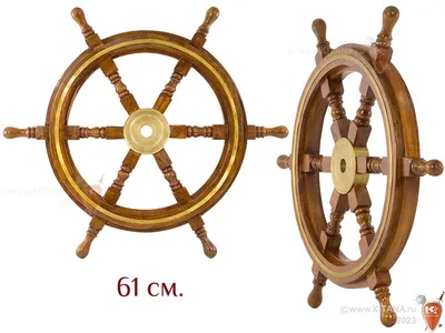 Декоративное украшение штурвал корабля, бело-синий | Купить недорого такой  и другие элементы декора для вашего дома или квартиры вы можете в нашем  интернет-магазине gardenwood с доставкой по Москве и России