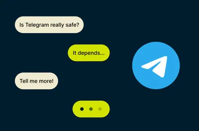 Telegram Logos and App Screenshots