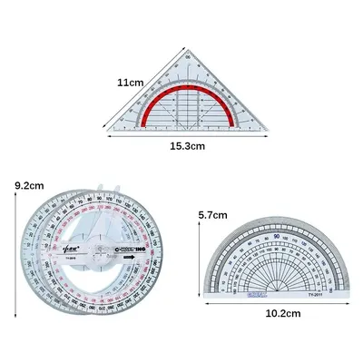 Транспортир 12 см, 180°, Пифагор, прозрачный, неоновый, ассорти купить по  цене 26 руб. в Москве. Бесплатная доставка по России. Артикул 210622