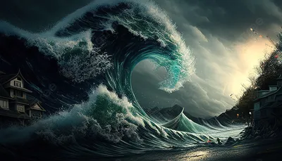 Ocean Storms Wallpapers 1080p Background, Tsunami Picture, Tsunami,  Disaster Background Image And Wallpaper for Free Download