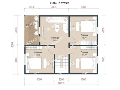 Проект дома 10х10 с отличной планировкой 2 этажа