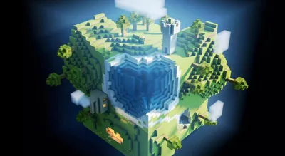 Minecraft, PC gaming, video games, cube, water, underwater, CGI | 2560x1440  Wallpaper - wallhaven.cc