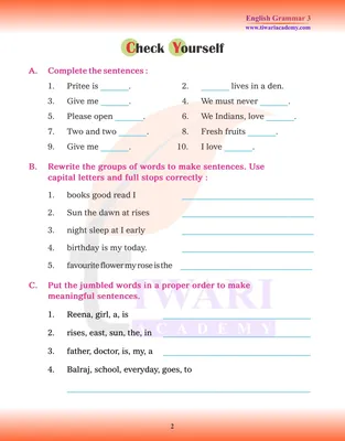 Subject and Predicate for Class 3 - Simpli English