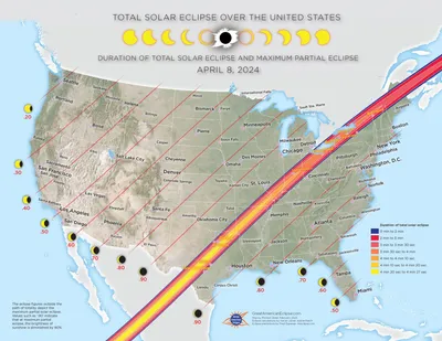 National Eclipse | Eclipse Maps | April 8, 2024 - Total Solar Eclipse