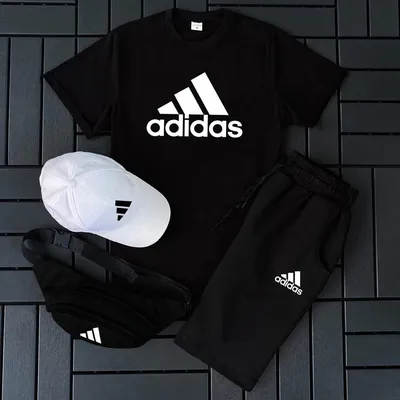 Спортивный костюм мужской лето 3в1 комплекты футболка шорты кепка Adidas на  парня модный современный комплект (ID#1862499402), цена: 1245 ₴, купить на  Prom.ua