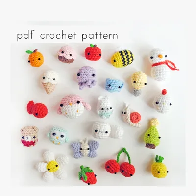 24 Mini Amigurumi Pattern. Pdf Crochet Pattern - Etsy