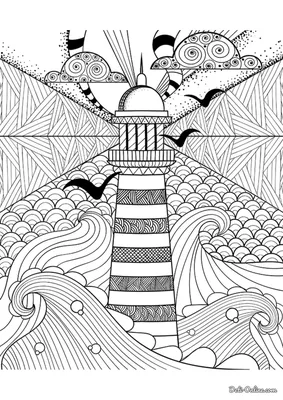 Antistress coloring book with geometric Royalty Free Vector