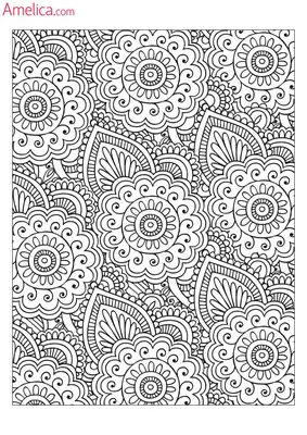 Coloring book antistress style picture Royalty Free Vector