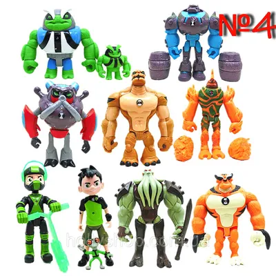 Игровой набор Ben 10. 11 фигурок героев 3-13 см Бен 10 + Свет Бентен  (ID#1297279189), цена: 999 ₴, купить на Prom.ua