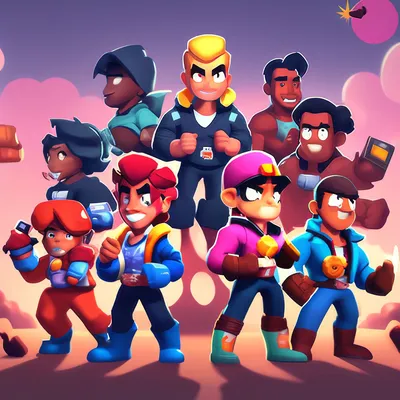 Биби персонаж игры Бравл Старс (Brawl Stars) Print Master 153204262 купить  за 415 ₽ в интернет-магазине Wildberries