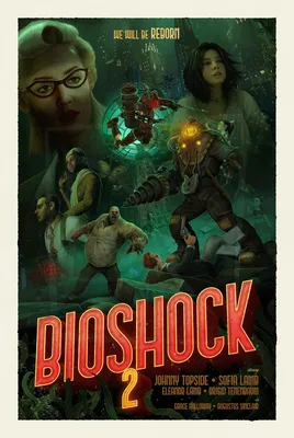 So yeah, I've finished my Bioshock 2 poster. One of my favorite game  series. (@docroyart) : r/Bioshock