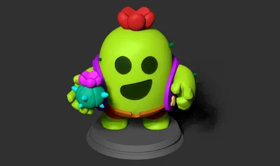 Free 3D file Spike - Brawl Stars Fanart 🌃・3D printable model to  download・Cults